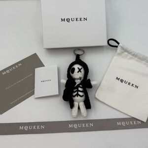 💀Alexander McQUEEN • (NWT) THE DOLL SID Palladium Bag Charm (Current Model $490)